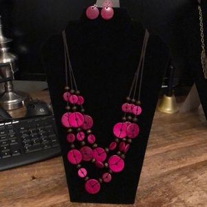 New necklace set with matching earrings